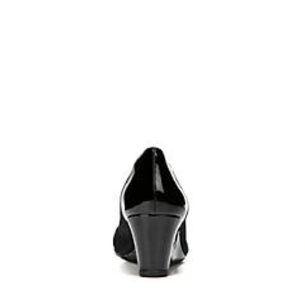 NWT CLASSIC LIFE STRIDE Black Patent Wedges Womens Shoes 8.5 M NIB Make Fair off - Picture 3 of 13